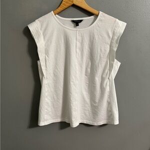 Banana Republic White Summer Muscle Tee NEW